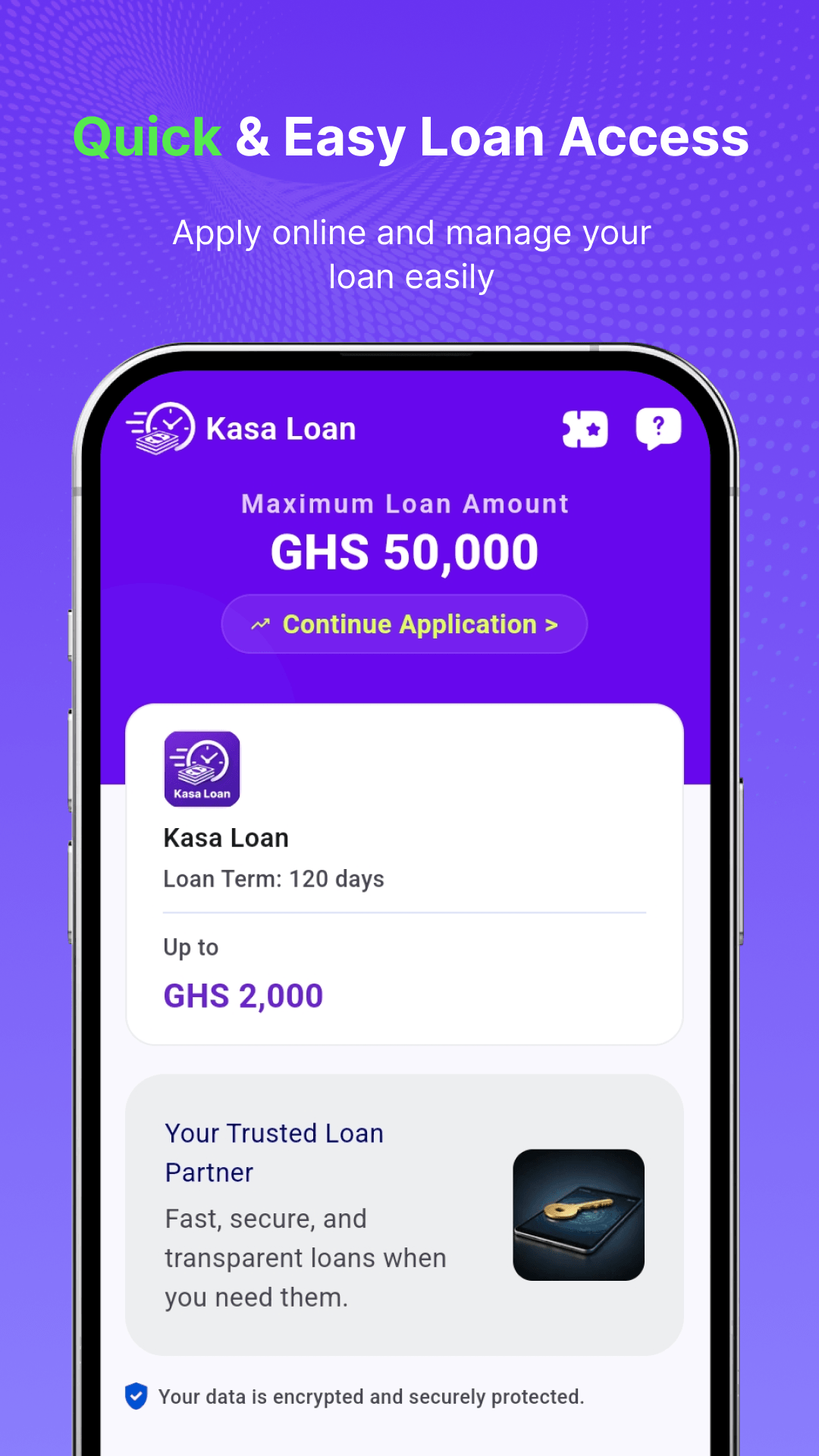 Kasa Loan mobile screen 1
