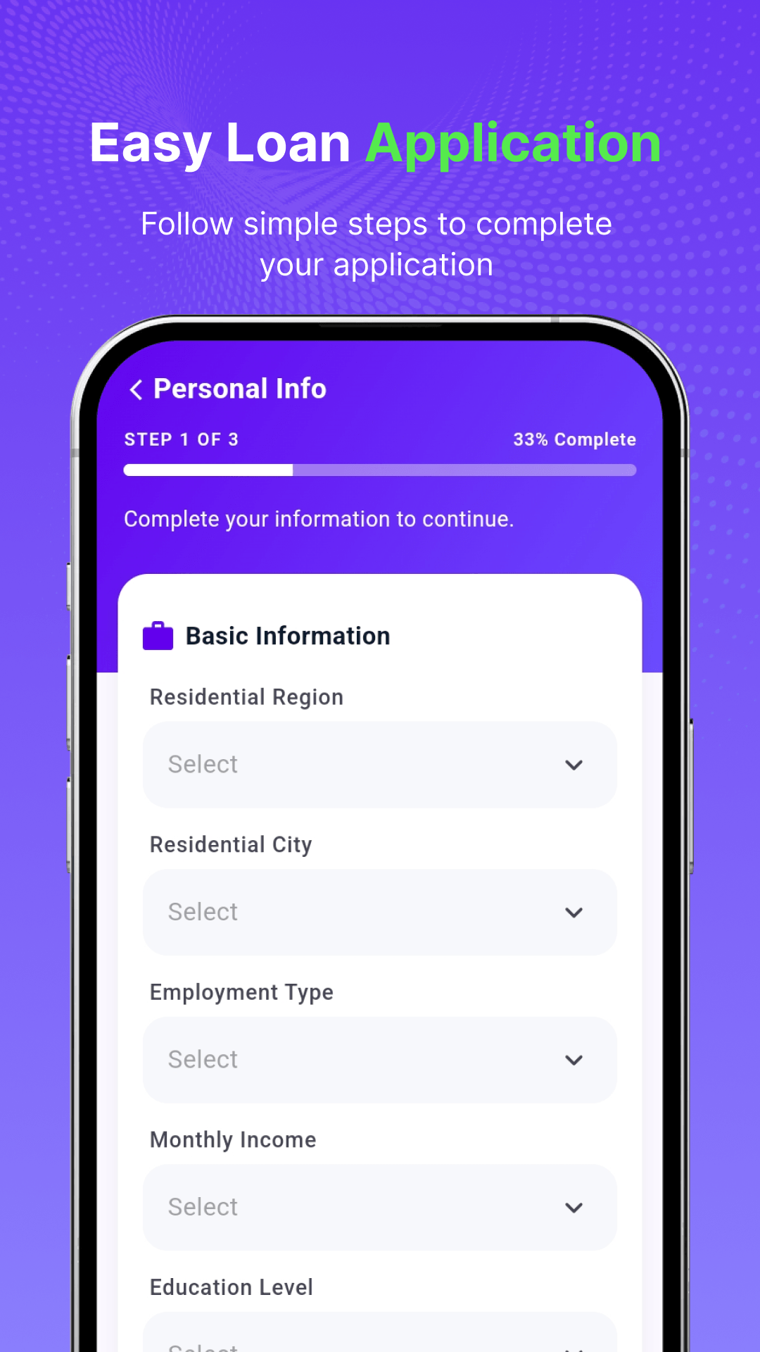 Kasa Loan mobile screen 3