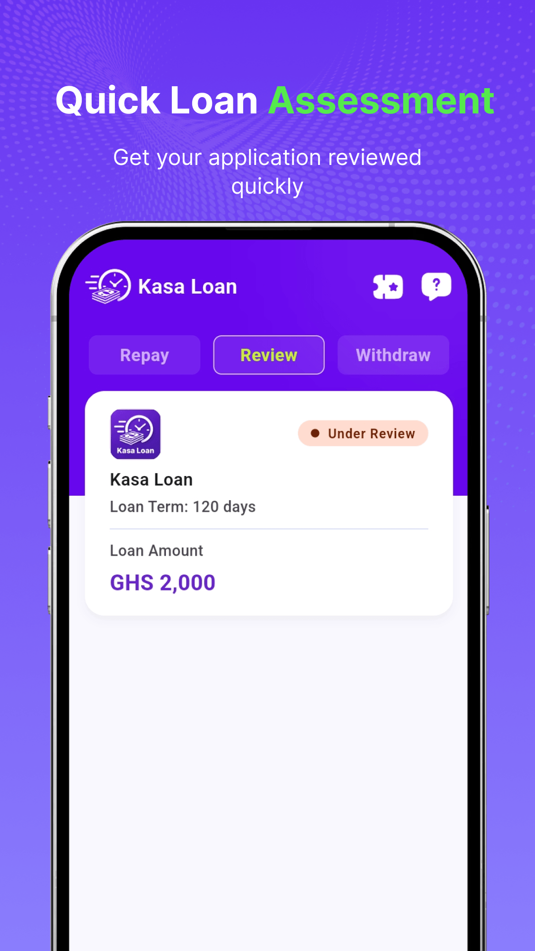 Kasa Loan mobile screen 4