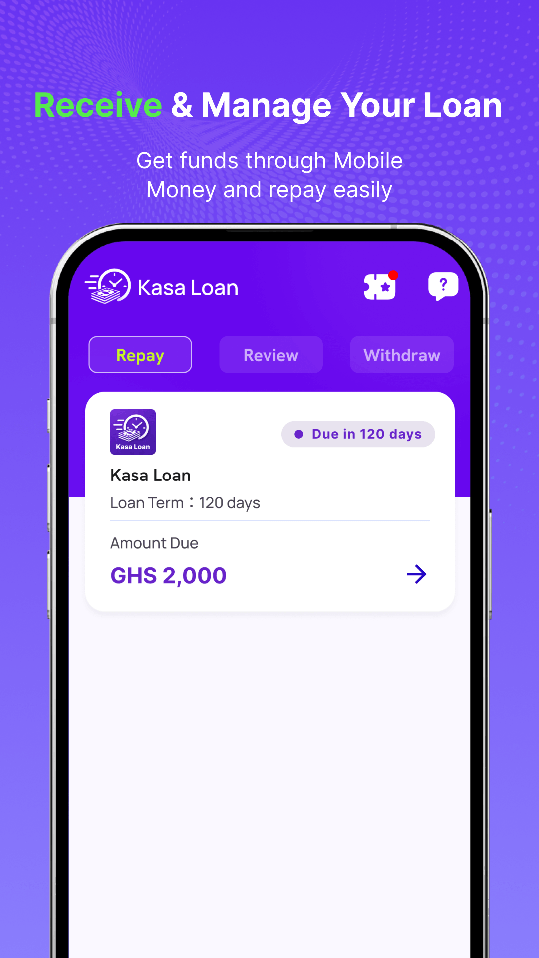 Kasa Loan mobile screen 5